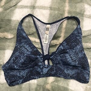 PINK Victoria's Secret Blue and White Sports Bra